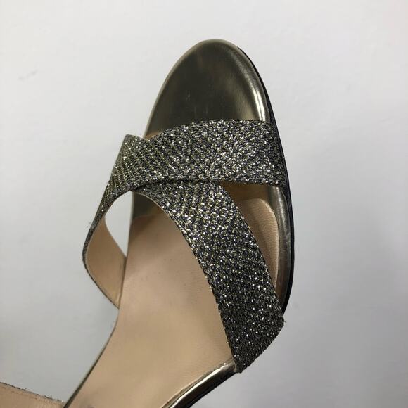 Jimmy Choo Lottie Lag Light Bronze Strappy Glitter Heels Women's Size EU40/US 10 - Picture 6 of 15